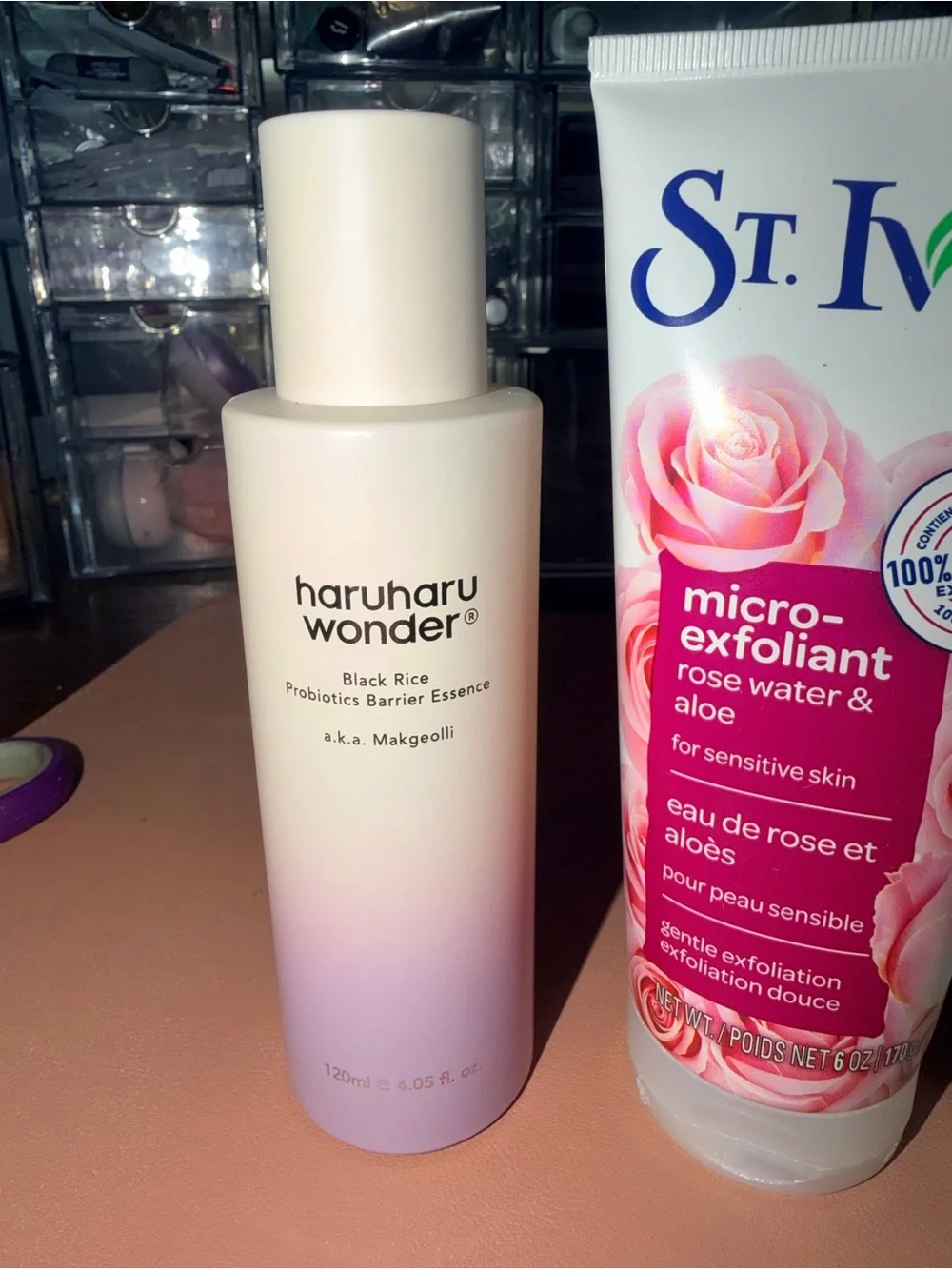 Skincare Bundle: Haruharu Wonder, St. Ives, & Estée Lauder